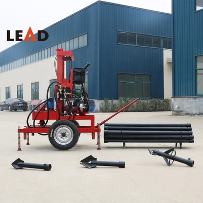 120m Water Well Drilling Rigs Depth Easy To Operate Small Trailer Mounted Electric Hydraulic With Mud Pump